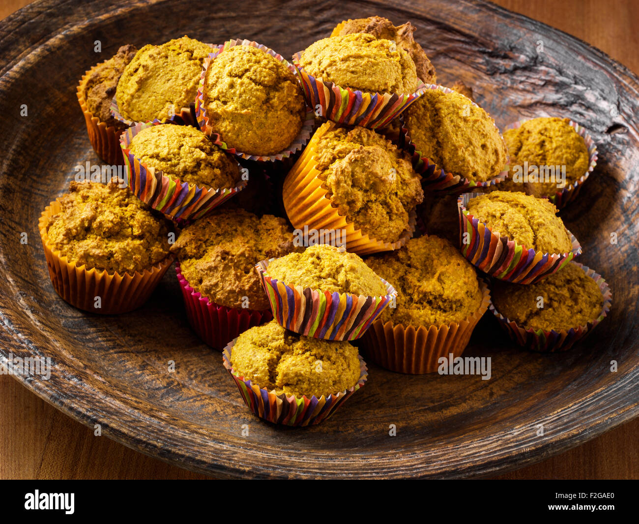 Sugar free bran muffins Stock Photo