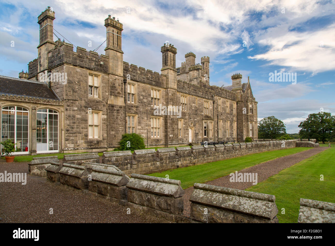 Crom Castle - Ancestral home to Lord Erne and the Crichton family, County Fermanagh, Northern Ireland, UK Stock Photo