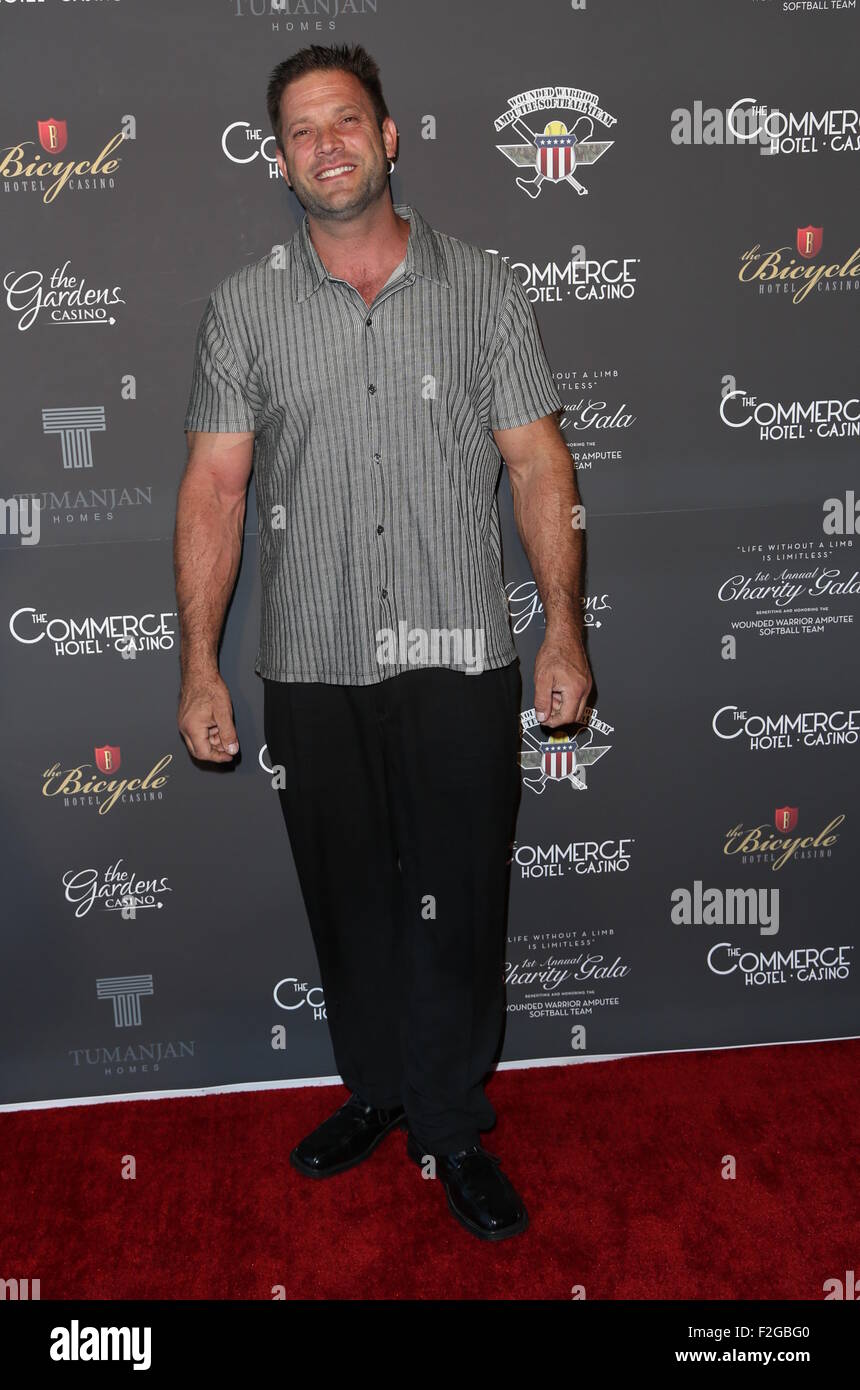 The Wounded Warrior Amputee Softball Team (WWAST) Inaugural Charity Gala at Commerce Hotel and Casino - Arrivals  Featuring: Sasha Mitchell Where: Los Angeles, California, United States When: 17 Jul 2015 Stock Photo