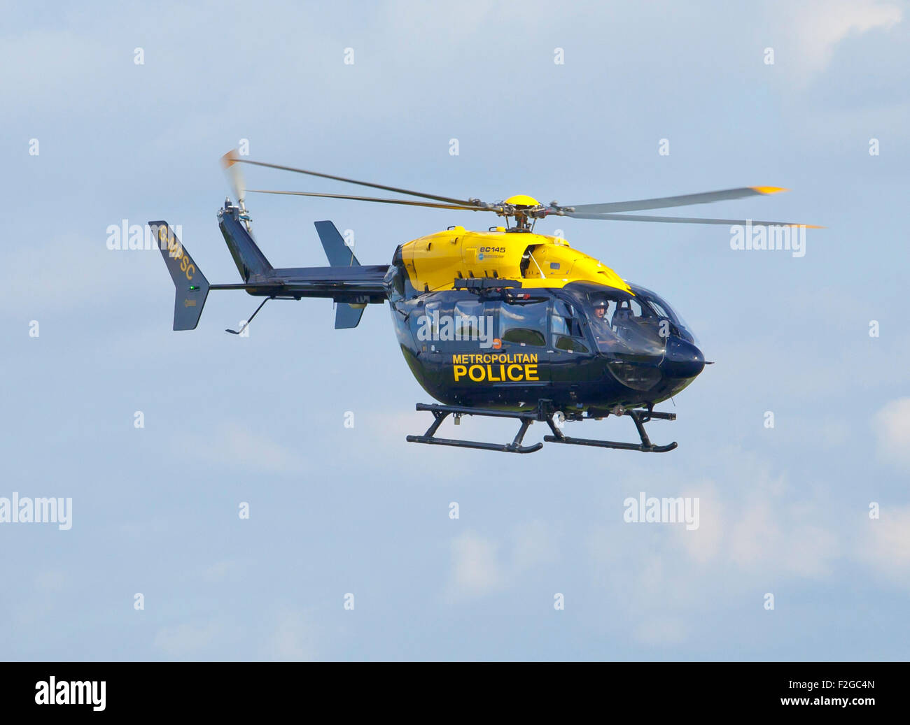 Metropolitan Police helicopter. Stock Photo