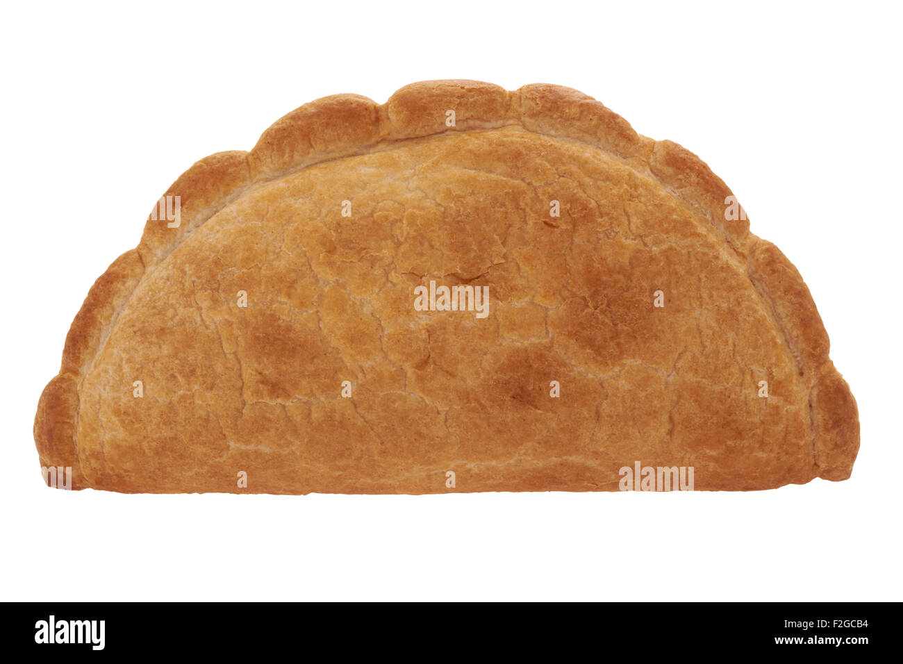 Cornish pasty on white background Stock Photo