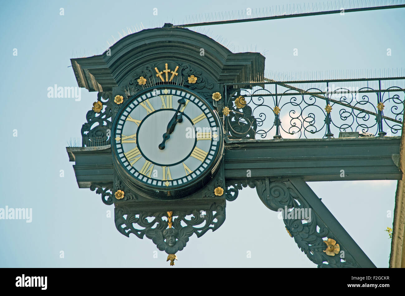 Winchester Old Guildhall Clock, High Street, Hampshire, England Stock