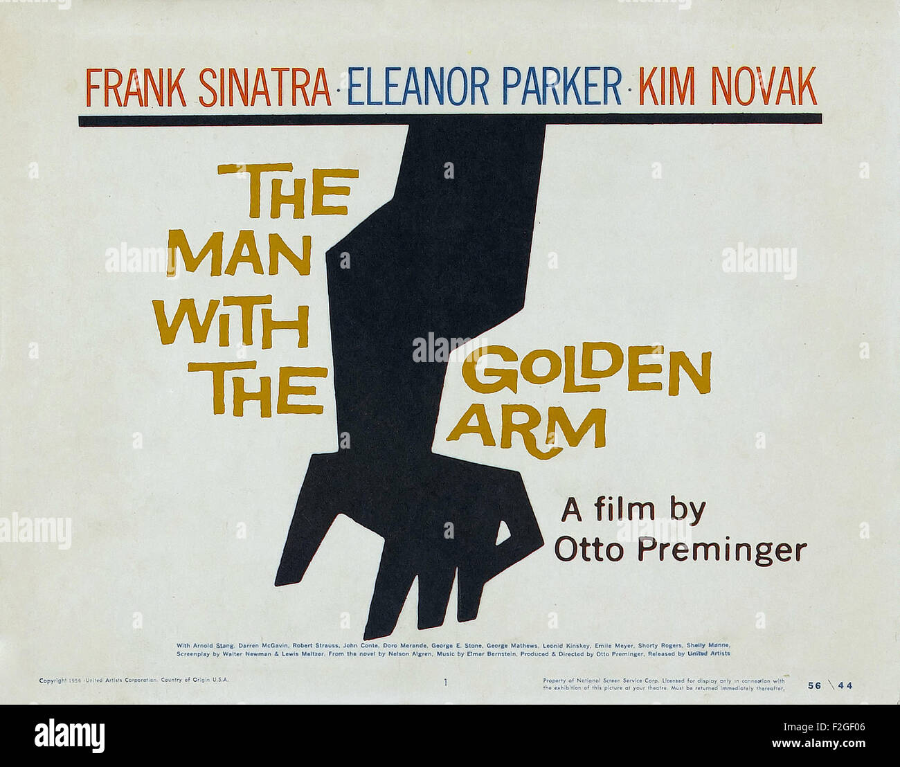 Man With the Golden Arm, The 02 - Movie Poster Stock Photo