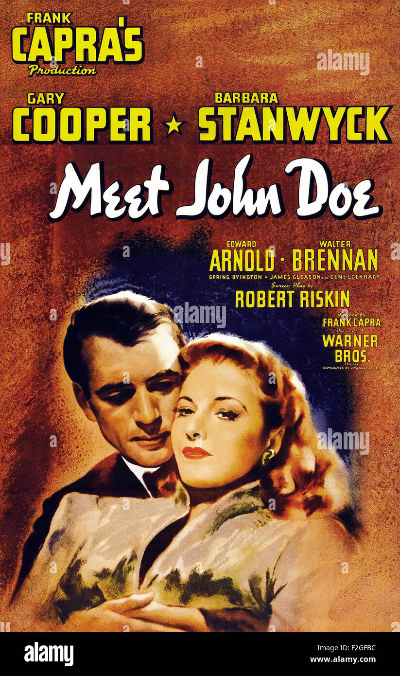 Meet John Doe 01 - Movie Poster Stock Photo