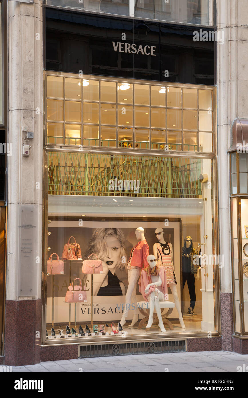 Versace Shop Window, Trattnerhof Street, Vienna; Austria Stock Photo - Alamy