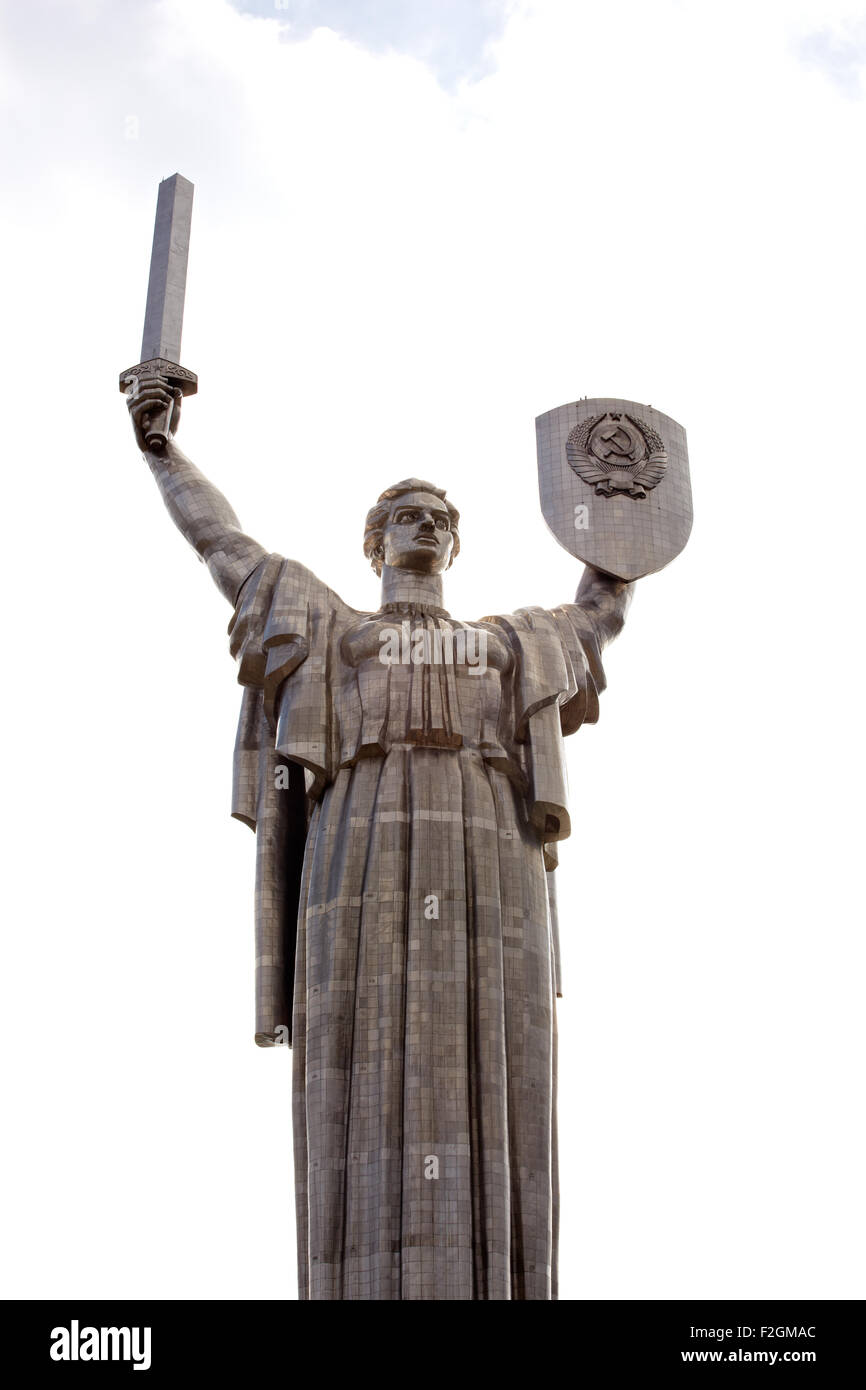 Monument of the Motherland in Kiev - Ukraine Stock Photo