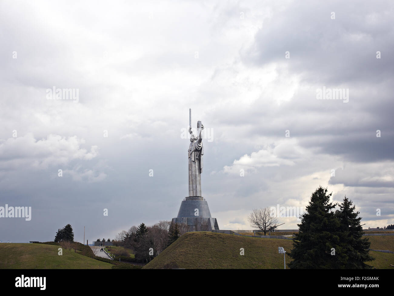 Monument of the Motherland in Kiev - Ukraine Stock Photo