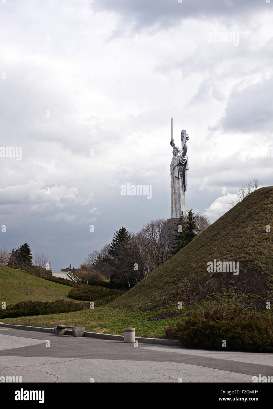 Monument of the Motherland in Kiev - Ukraine Stock Photo