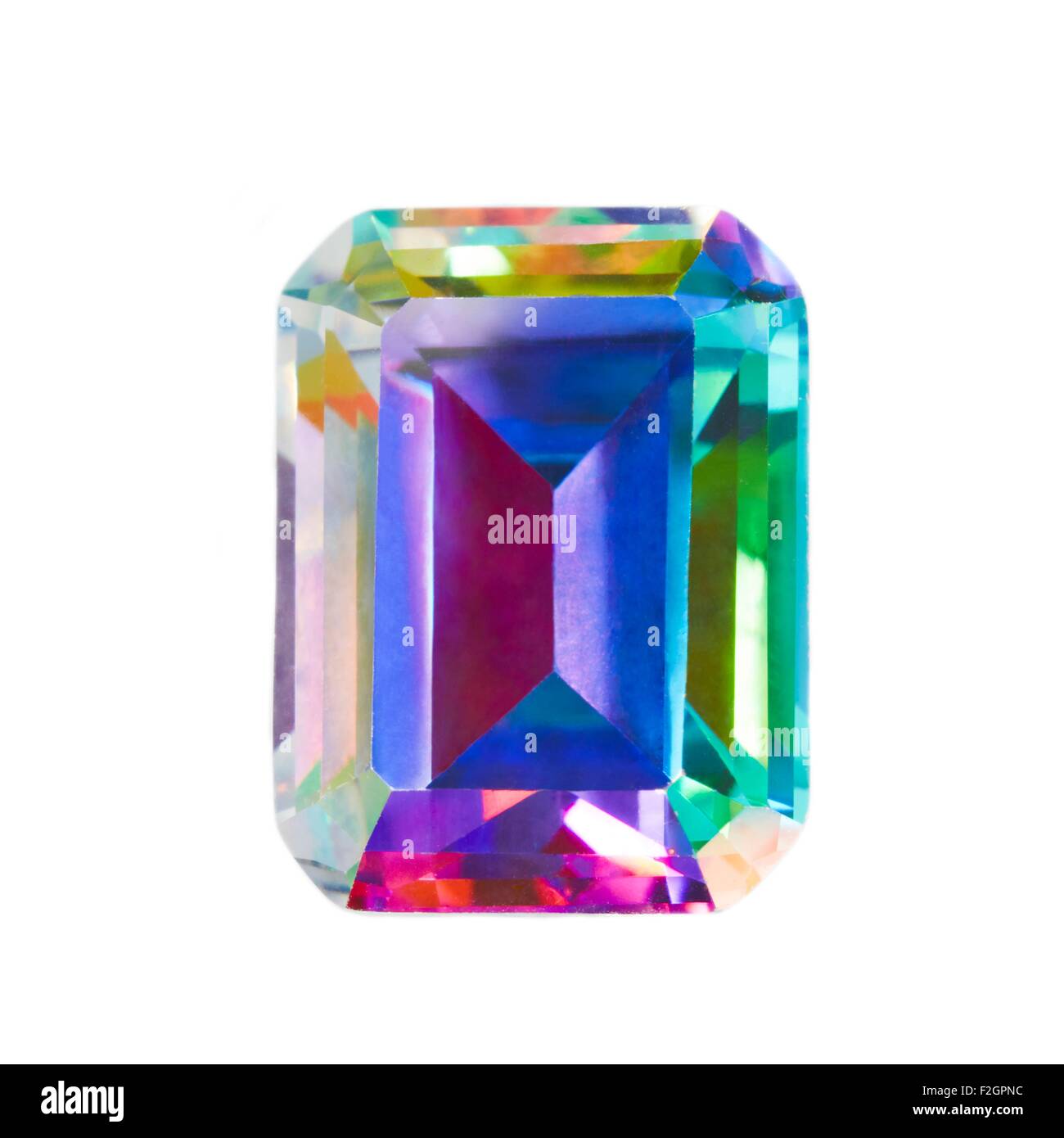 Mystic topaz gemstone Stock Photo