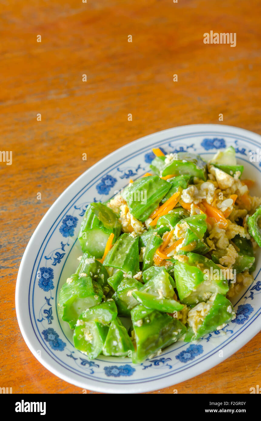 Stir fried Zucchini with egg , asian style food Stock Photo Alamy