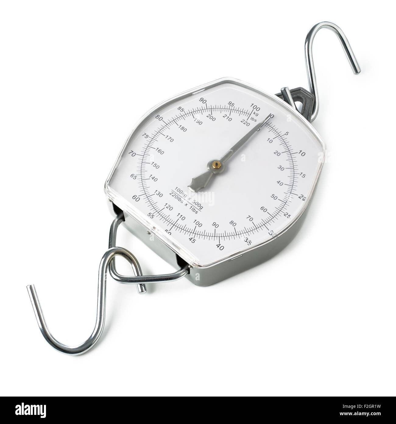Spring dial weighing scales Stock Photo Alamy