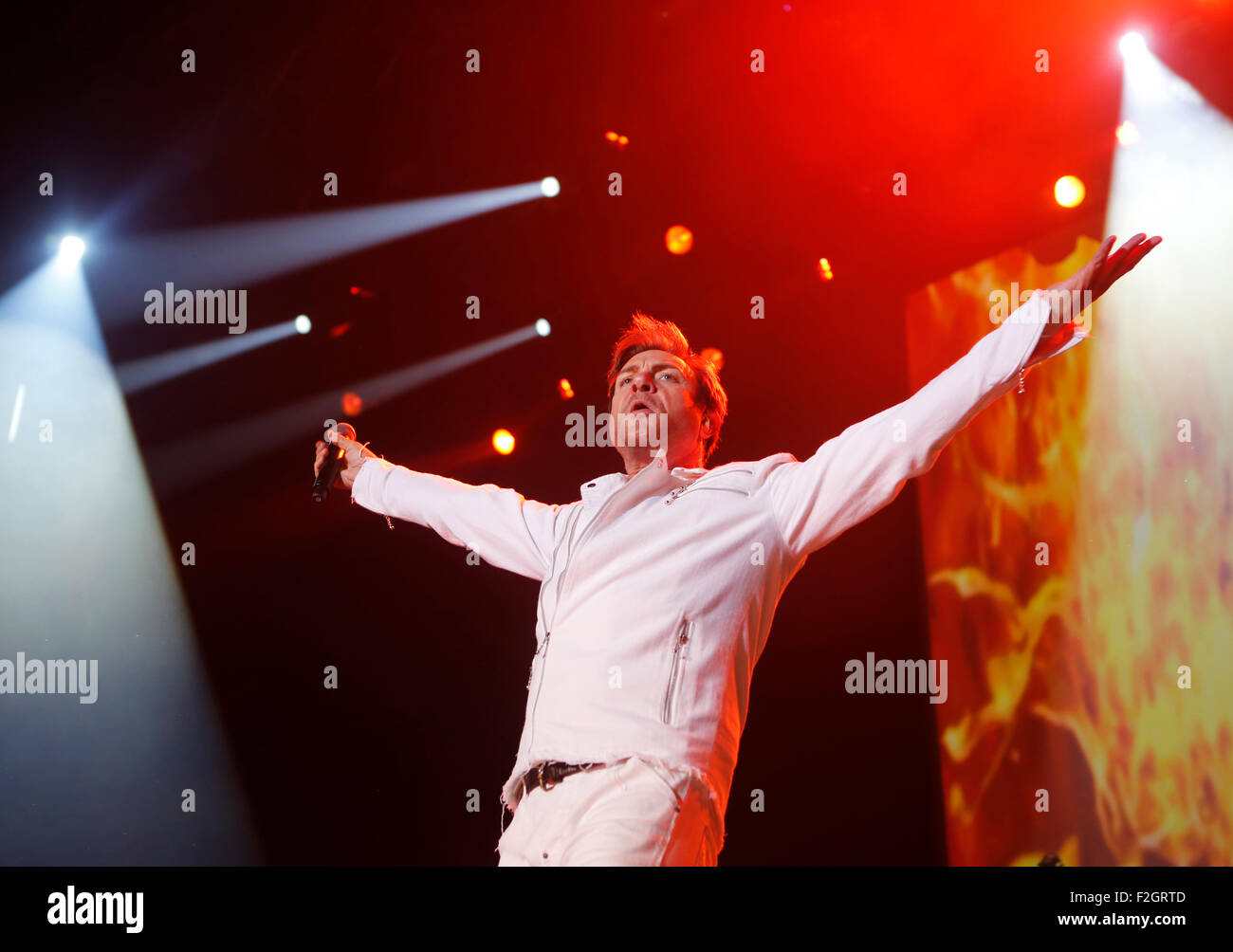 British pop band Duran Duran performs live during Sonar Advanced Music Festival in Barcelona, Spain Stock Photo