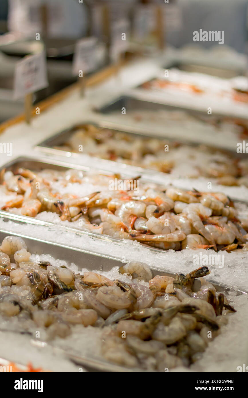Seafood at Chelsea Market, New York City Stock Photo