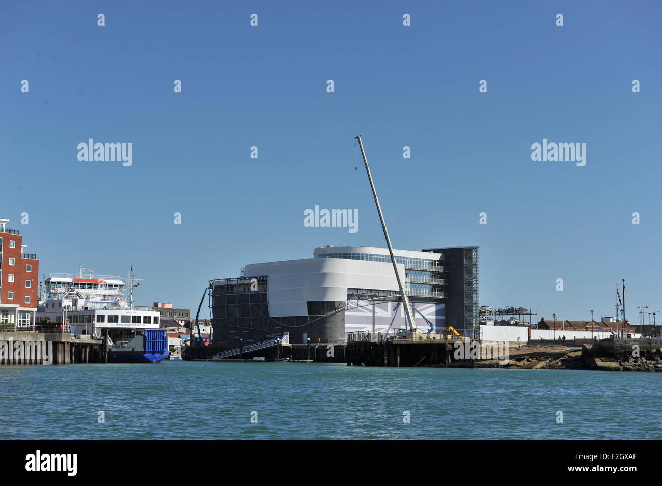 Portsmouth Hampshire UK - The Ben Ainslie Racing Americas Cup headquarters building Stock Photo