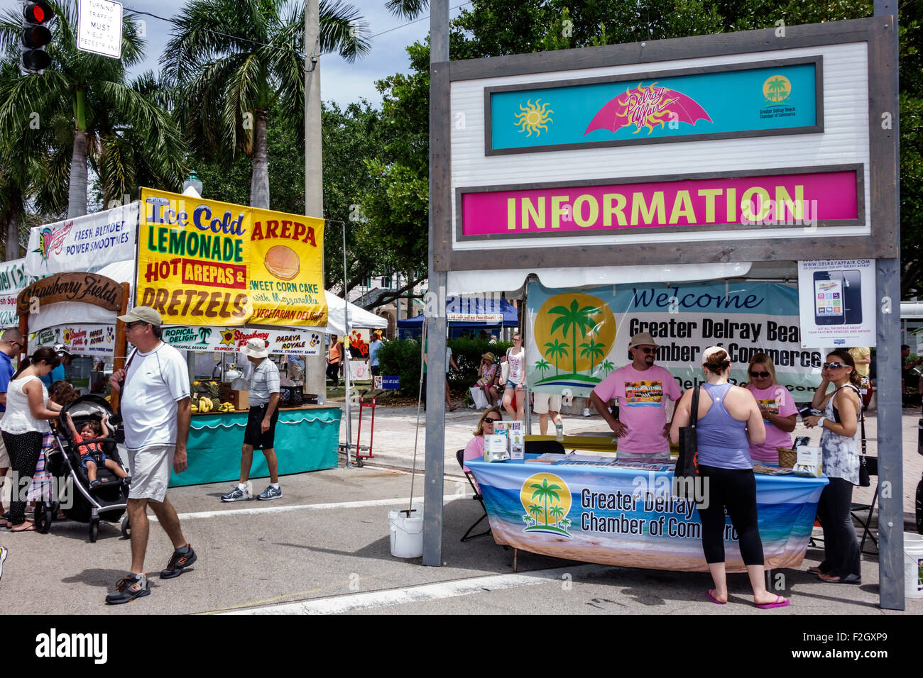 Delray Beach Florida,East Atlantic Avenue,Delray Affair,annual art fair festival,shopping shopper shoppers shop shops market markets marketplace buyin Stock Photo