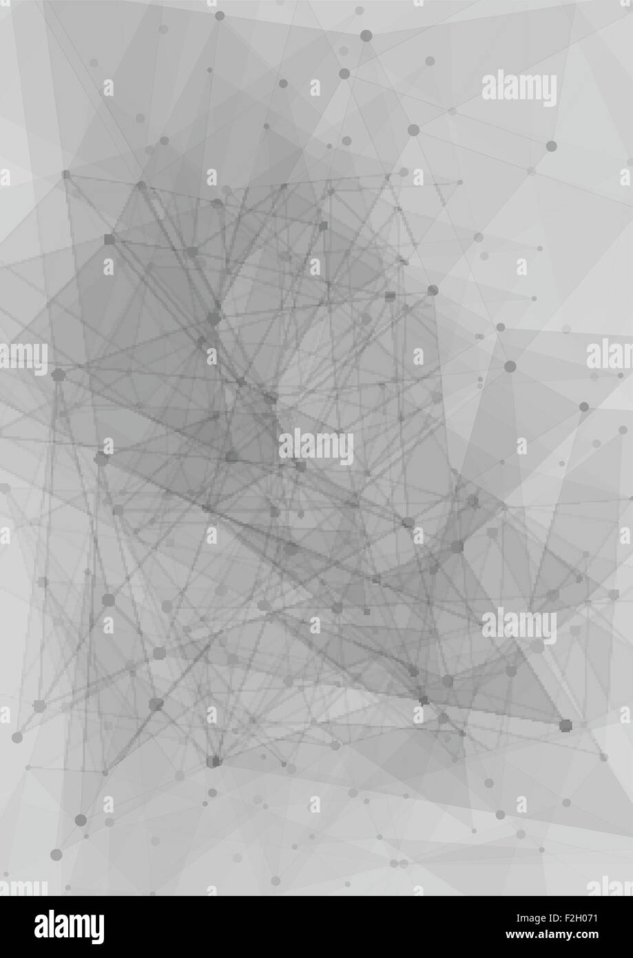 Abstract tech grey polygonal design. Vector background Stock Vector ...