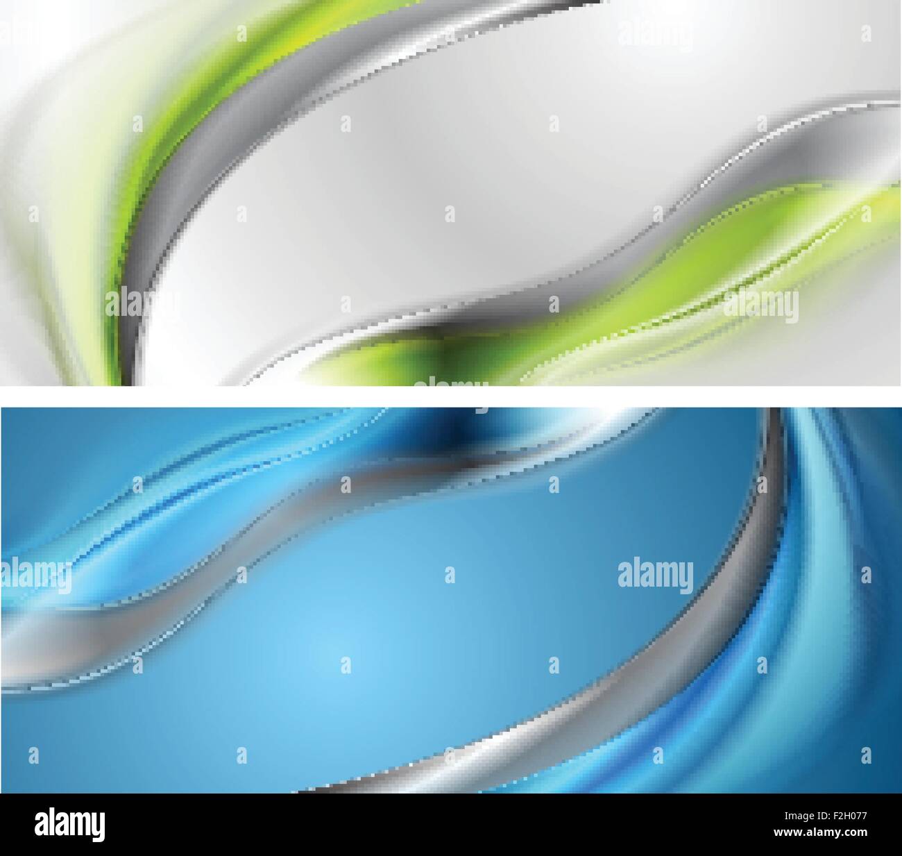 Green wavy banners Stock Vector Images - Alamy