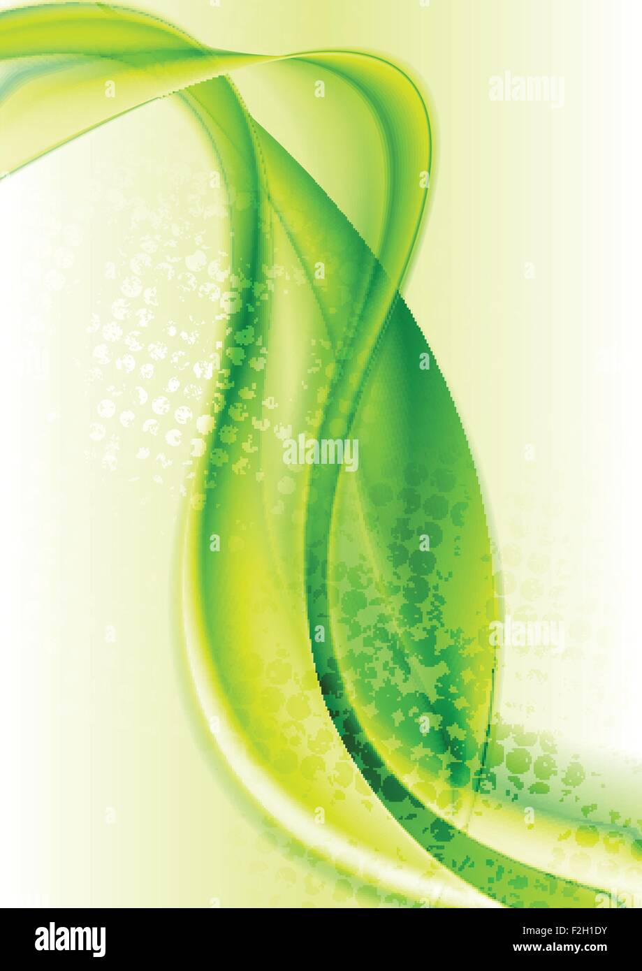 Bright green smooth abstract waves design. Vector background Stock ...