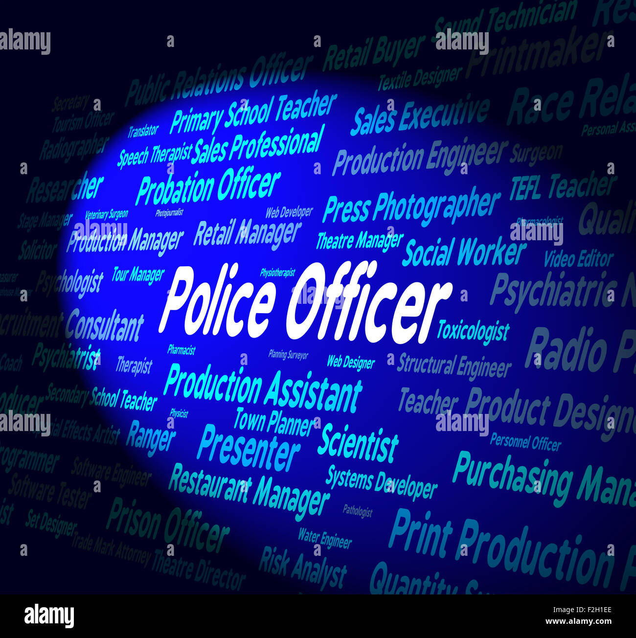 Police Officer Indicating Law Enforcement And Employee Stock Photo