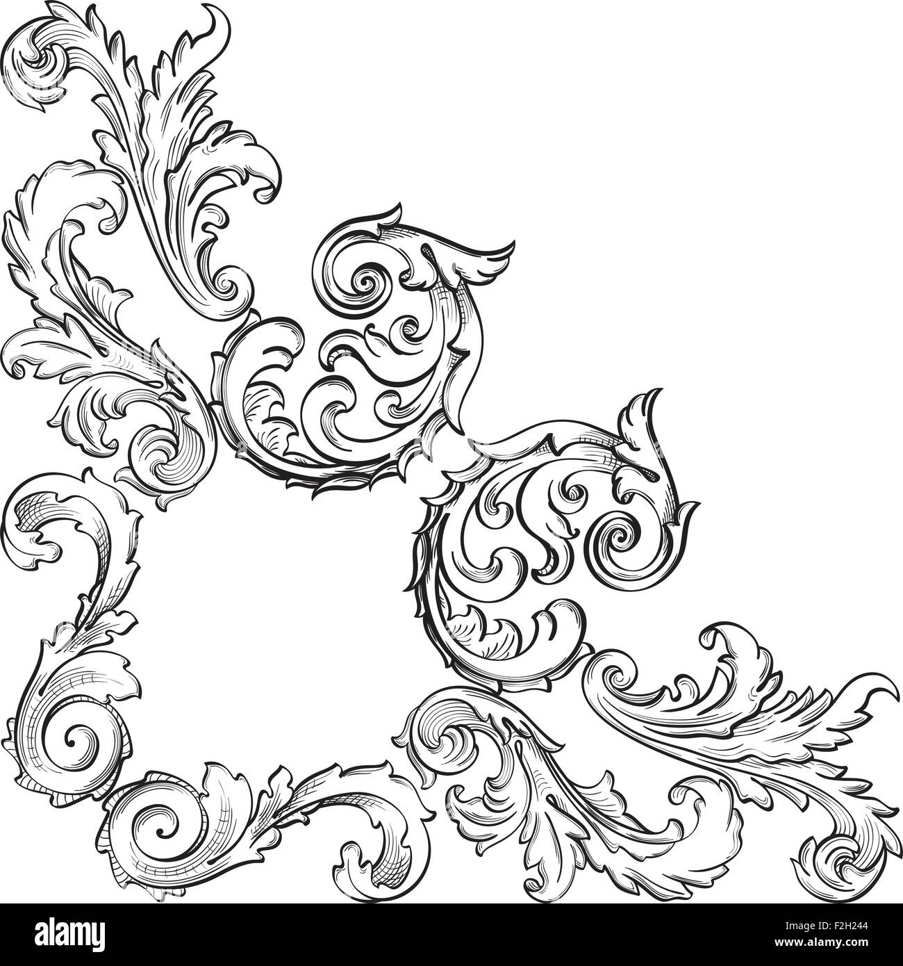 Vintage luxury corner element is on white Stock Vector Image & Art - Alamy
