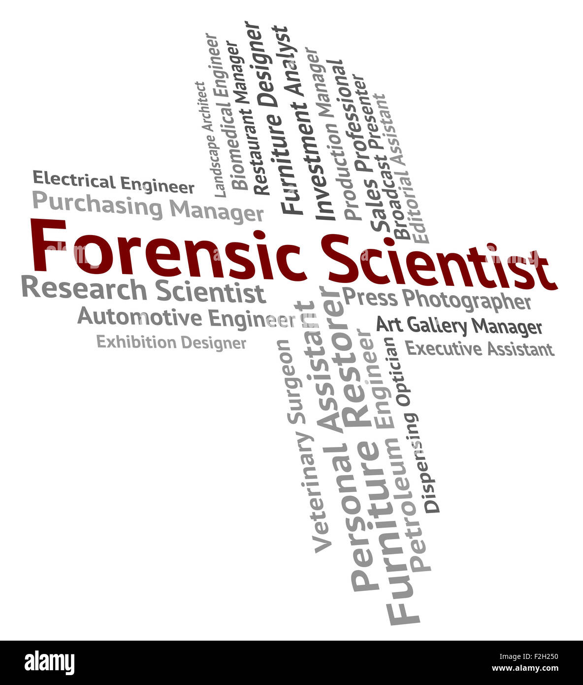 Forensic Scientist Representing Hiring Words And Scientifics Stock