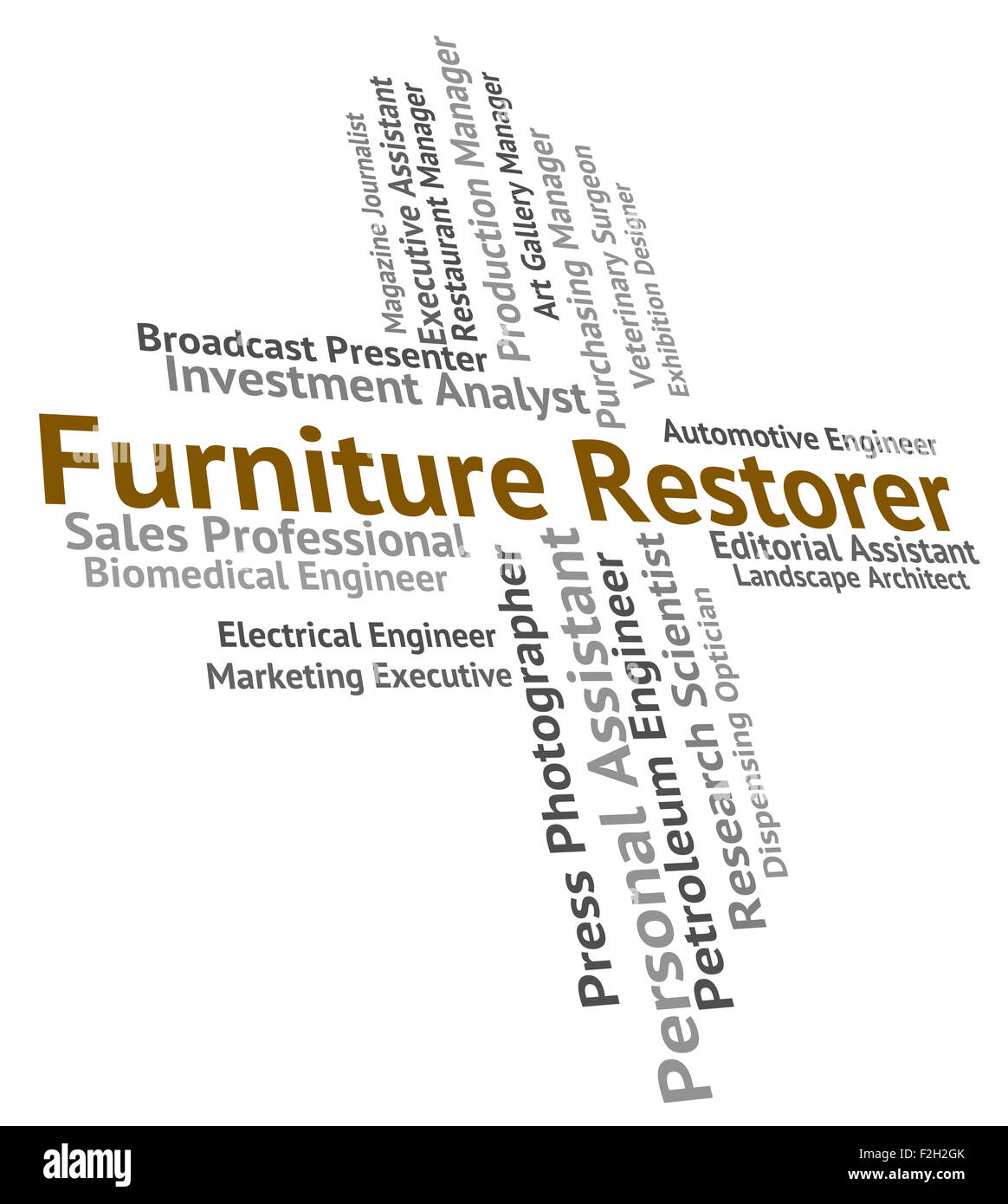 Furniture Restorer Showing Words Employment And Recruitment Stock Photo