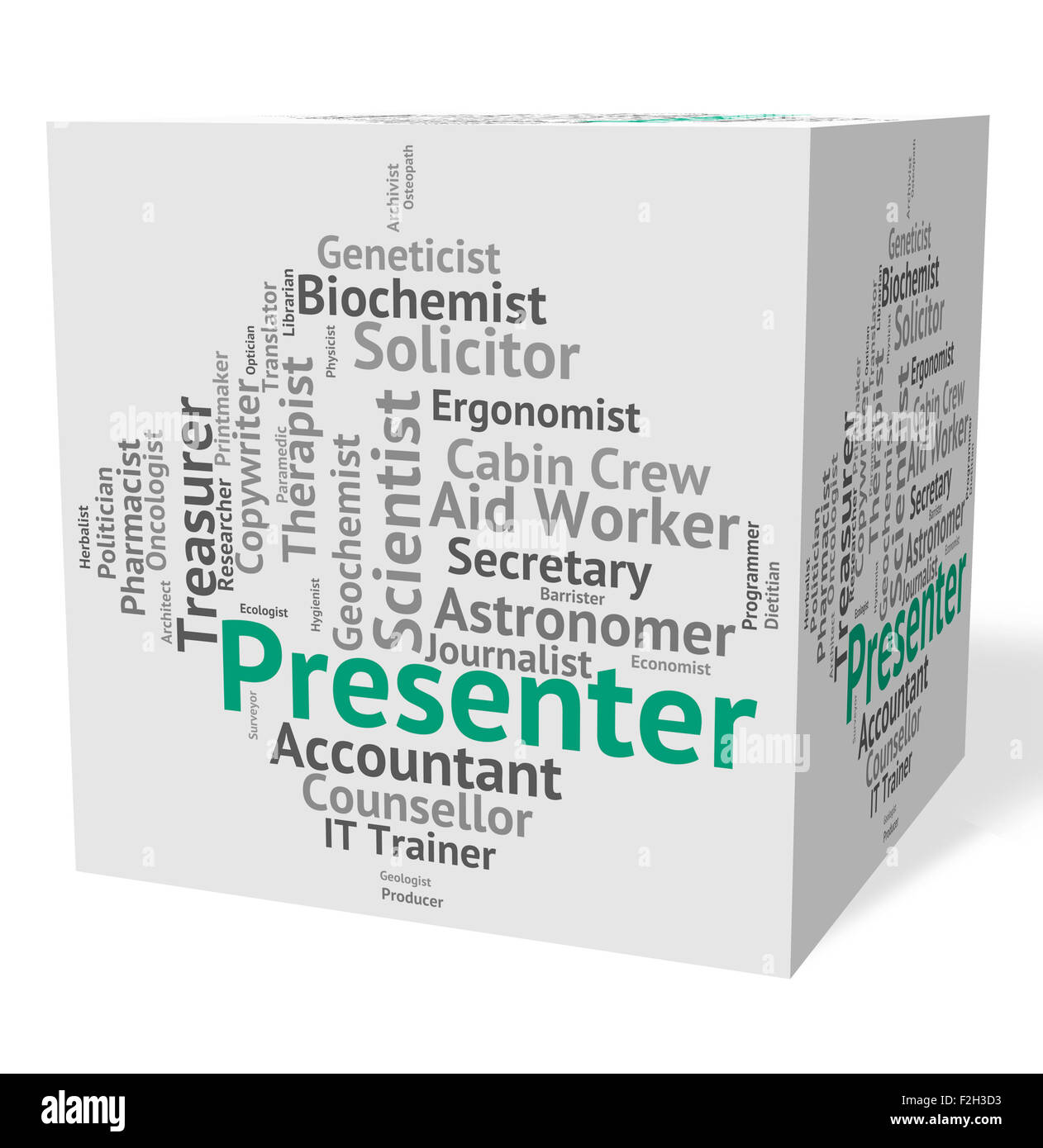 Presenter Job Representing Anchor Person And Occupation Stock Photo Alamy