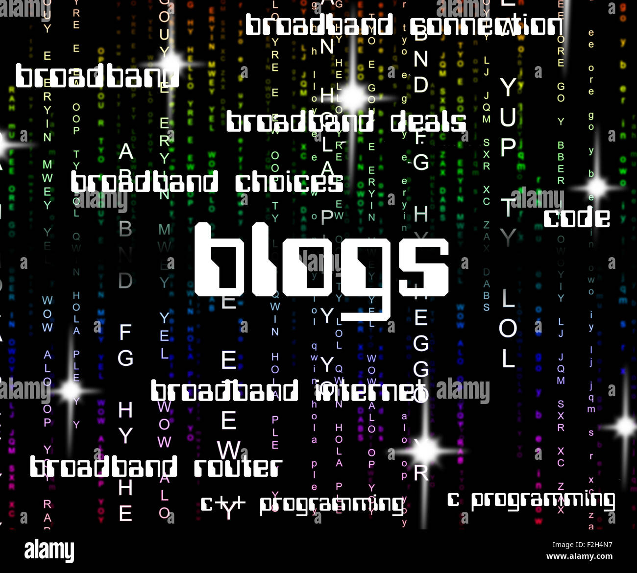 Blogs Word Meaning Blogging Site And Weblog Stock Photo