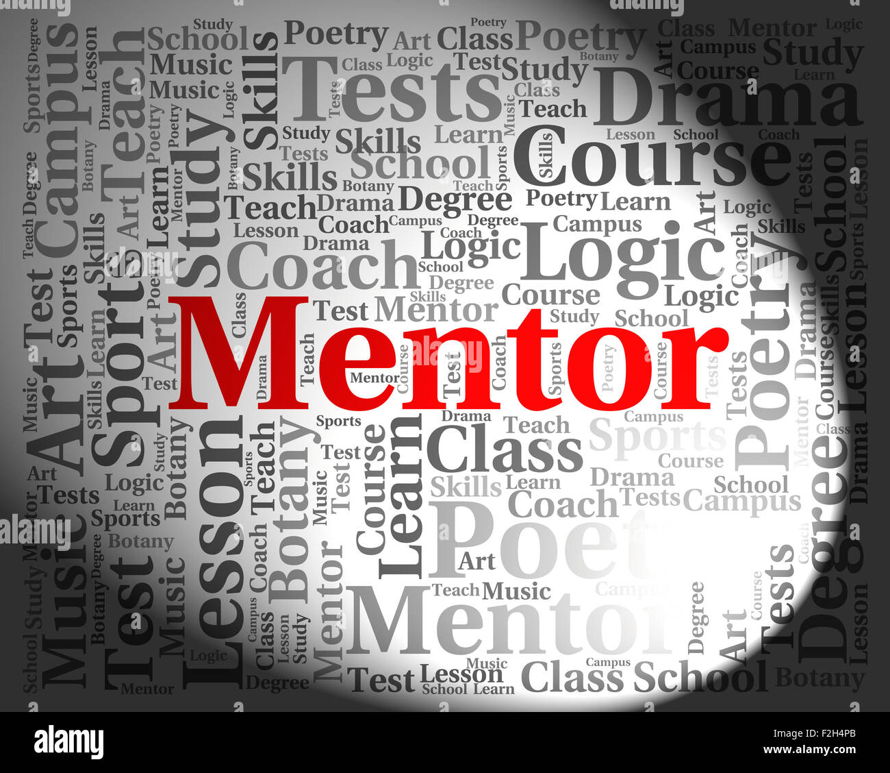 Mentor Word Representing Mentoring Text And Guide Stock Photo Alamy