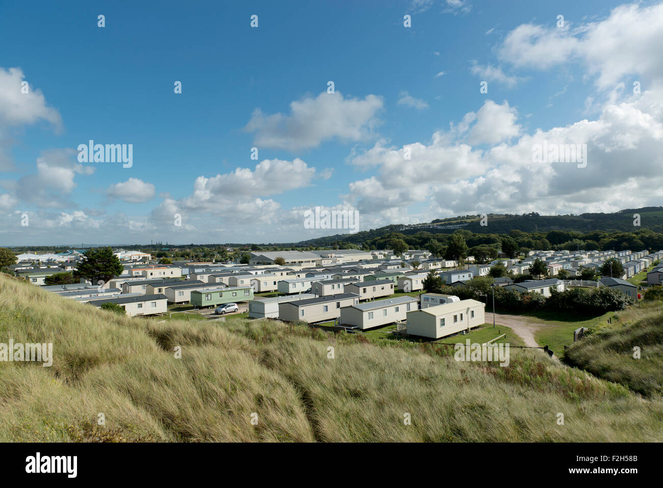 The site of Presthaven Sands caravan park at Gronant in Flintshire