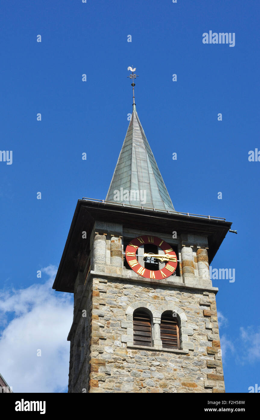 Church (Friedhofkapelle) at RiedMorel, Valais, Switzerland Stock Photo