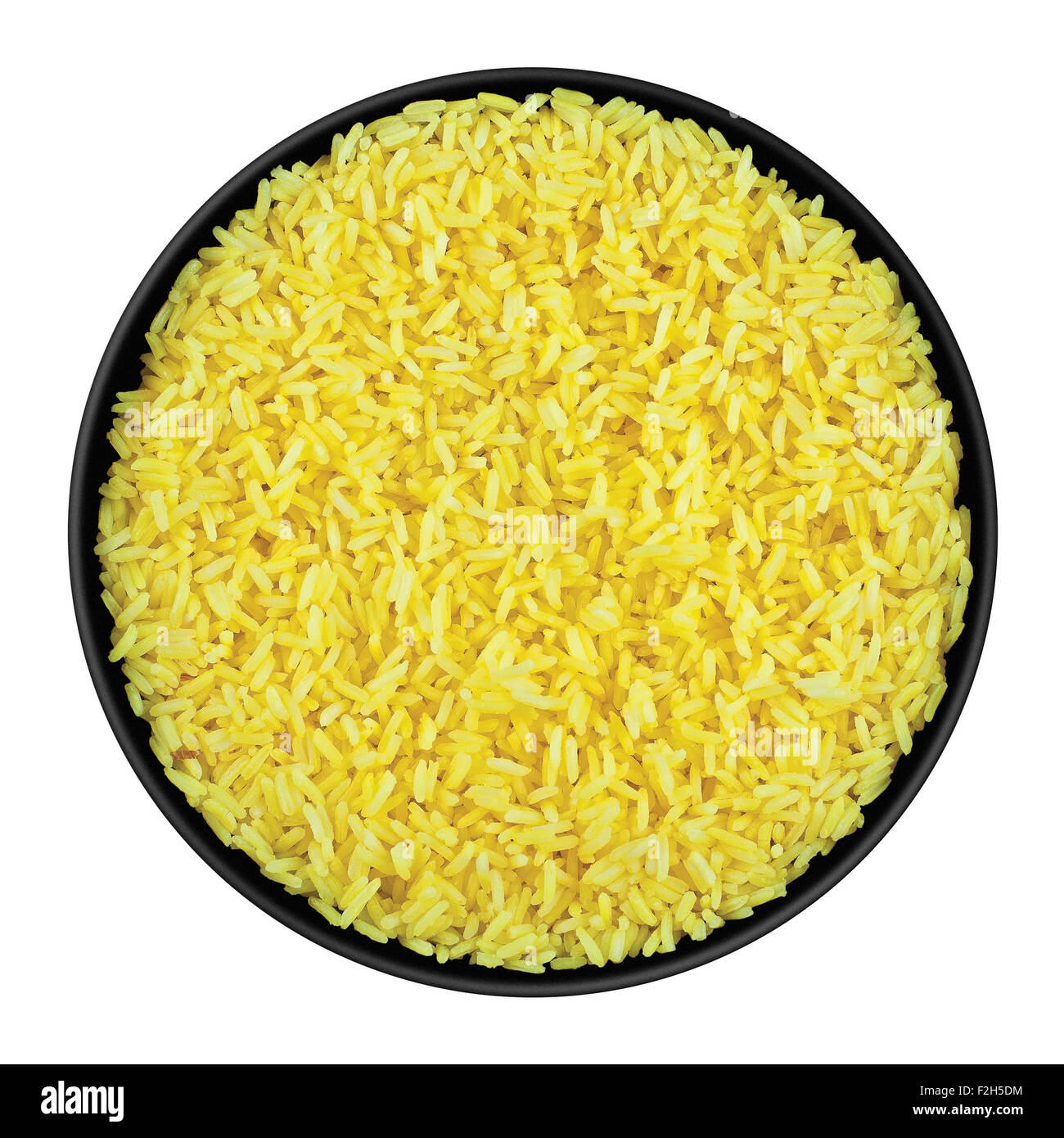 Rice in white plate Cut Out Stock Images & Pictures - Alamy