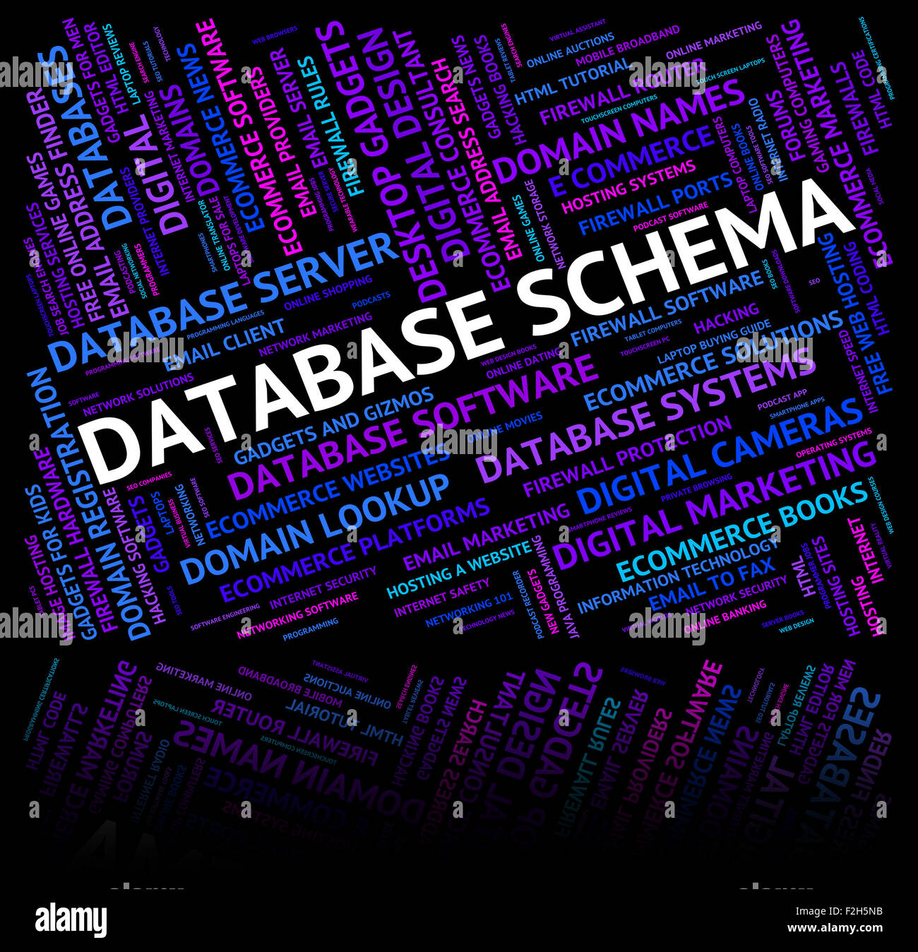 Database Schema Showing Word Schemes And Scheme Stock Photo