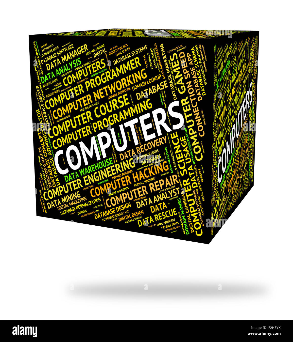 Computers Word Meaning Digital Communication And Processor Stock Photo ...