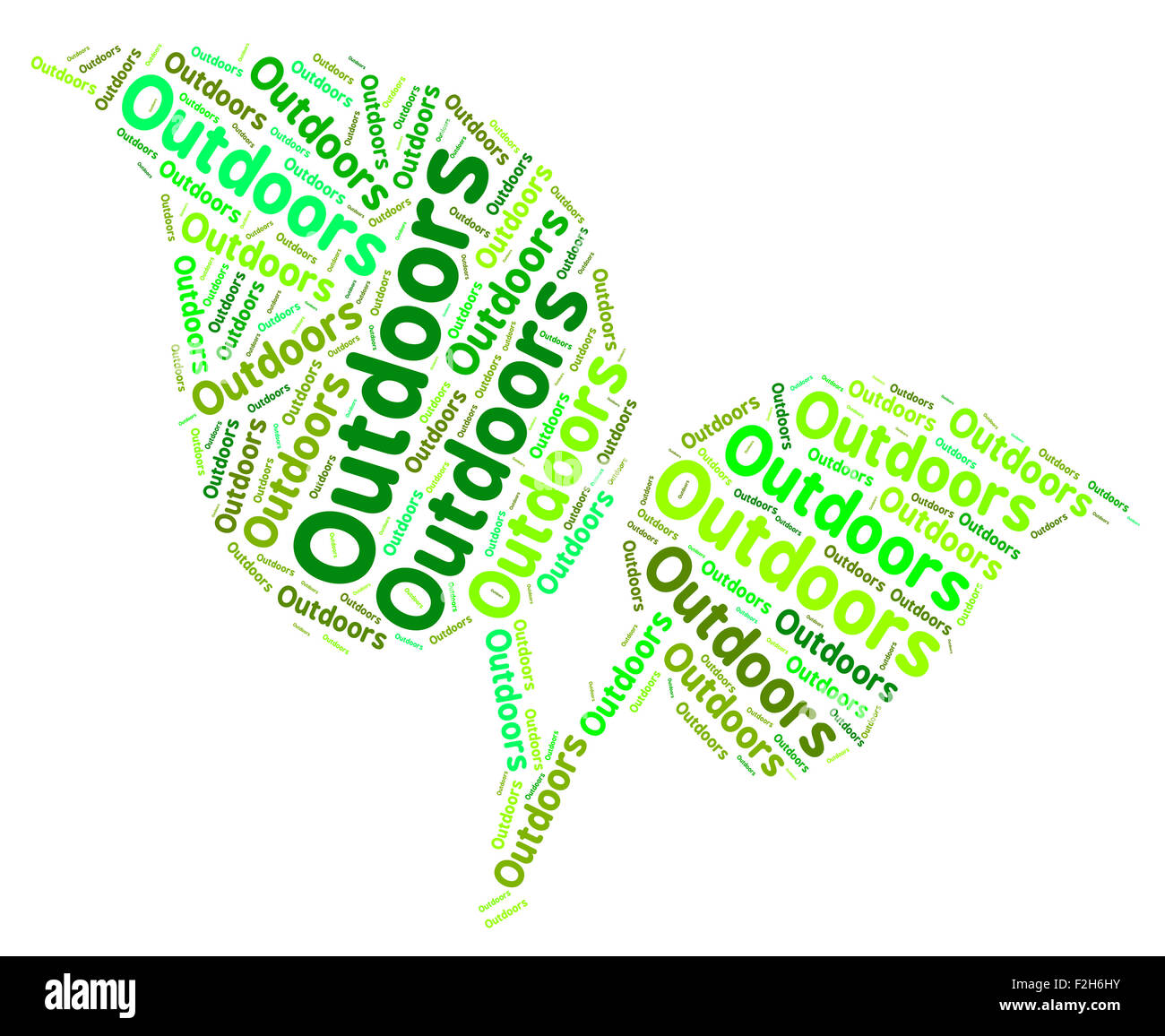 Outdoors Word Indicating Environment Meadows And Nature Stock Photo Alamy