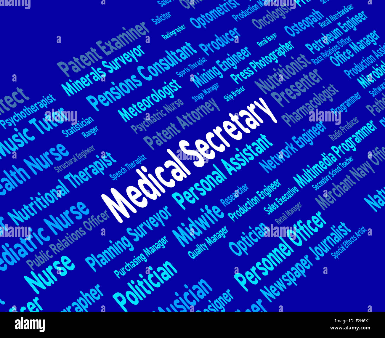 Medical Secretary Meaning Clerical Assistant And Medicine Stock Photo
