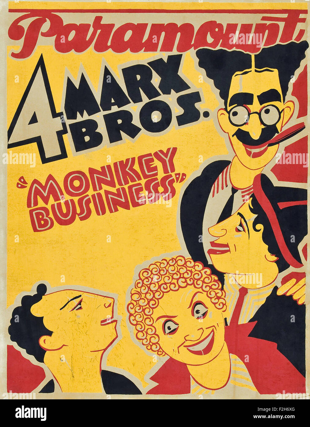 Monkey Business (1931) 01 - Movie Poster Stock Photo