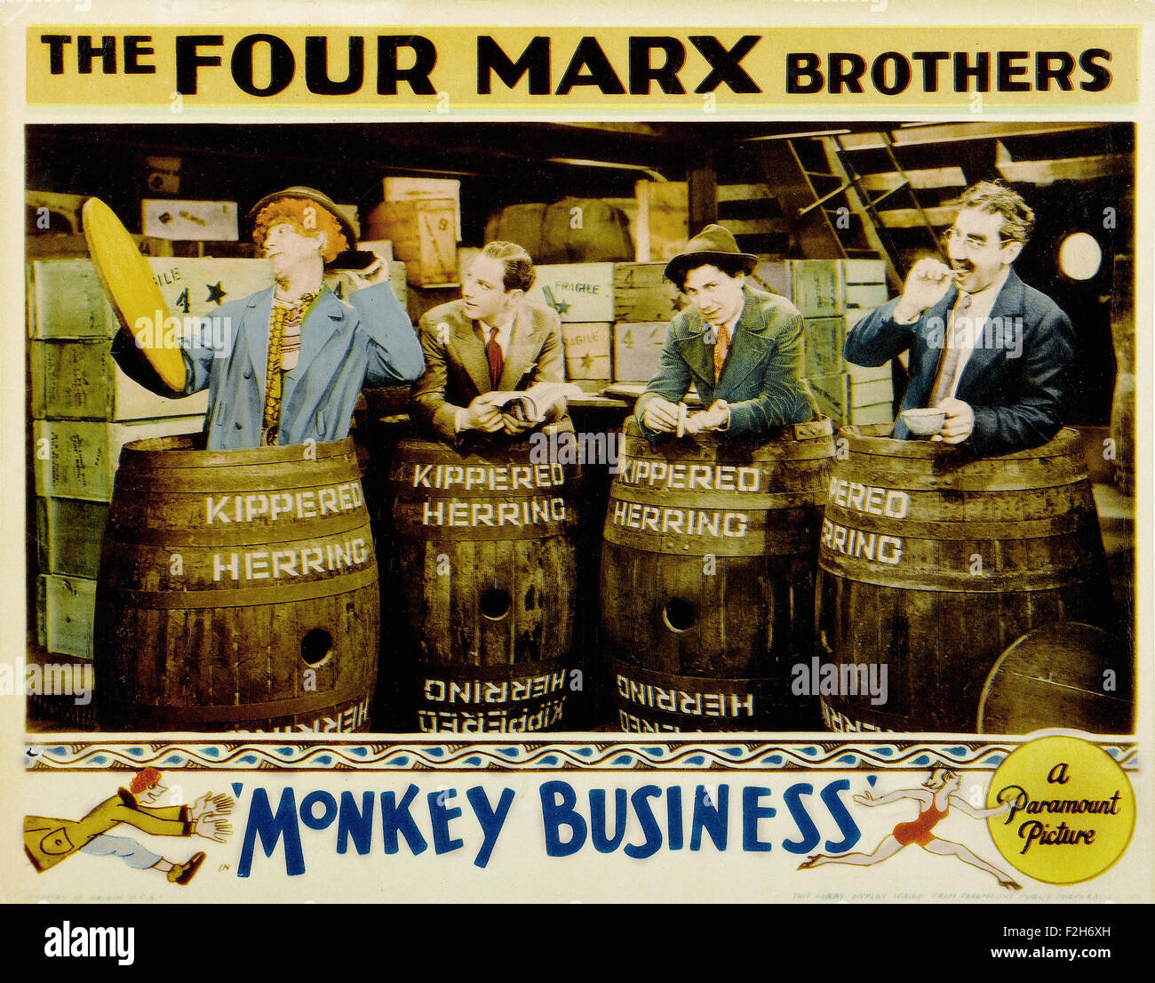 Monkey Business (1931) 02 - Movie Poster Stock Photo