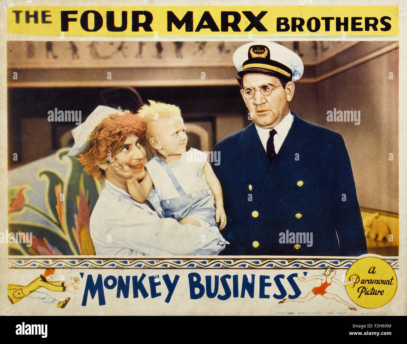 Monkey Business (1931) 03 - Movie Poster Stock Photo