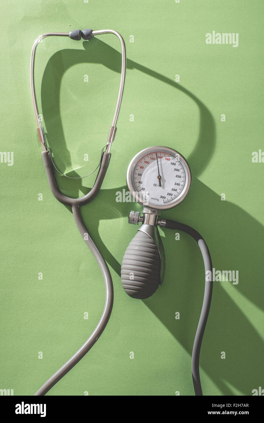 Sphygmomanometer. Medical equipment Stock Photo