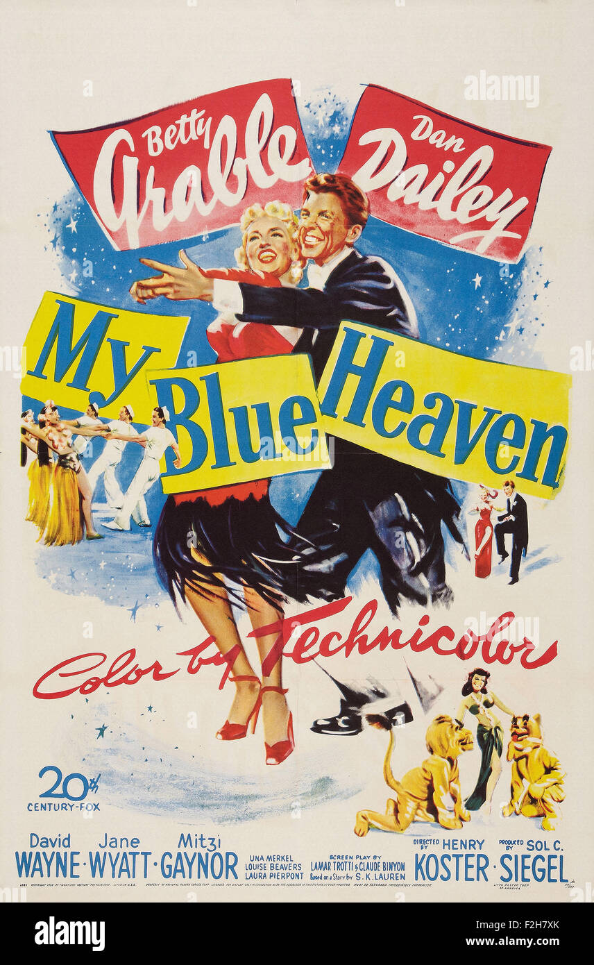 My Blue Heaven (1950) 01 - Movie Poster Stock Photo