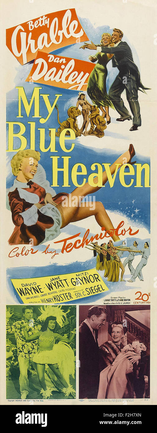 My Blue Heaven (1950) 02 - Movie Poster Stock Photo