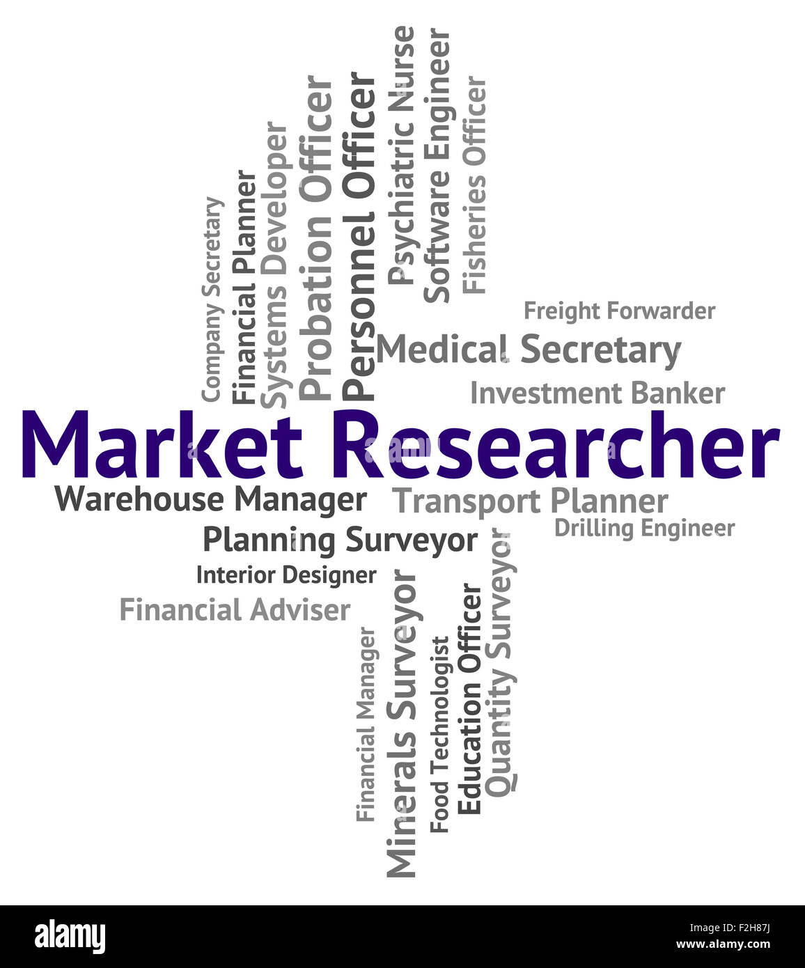 Market Researcher Meaning Gathering Data And Advertising Stock Photo