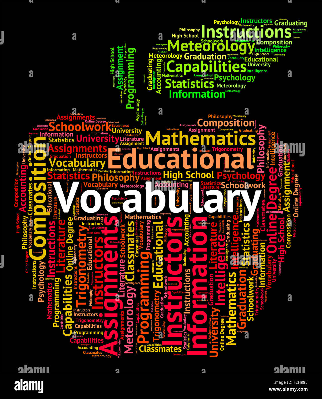 Vocabulary Word Representing Glossary Spellings And Spell Stock Photo