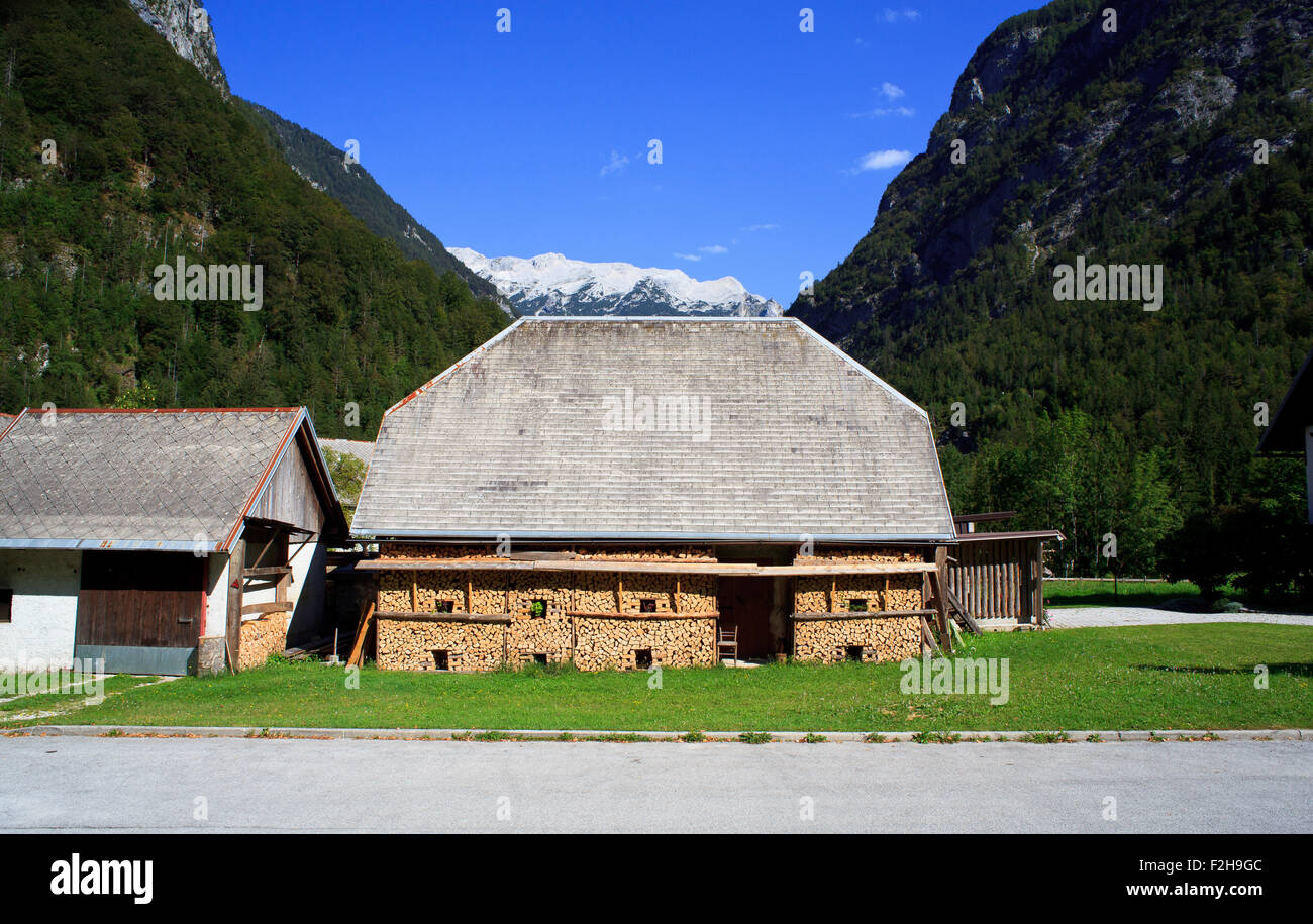 Old wooden house in Slovenian Julian Alps Stock Photo Alamy