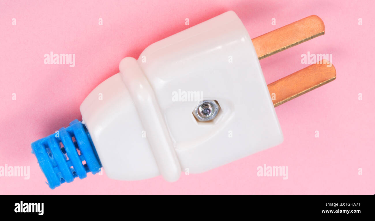 American Outlet Plug on pink background Stock Photo - Alamy