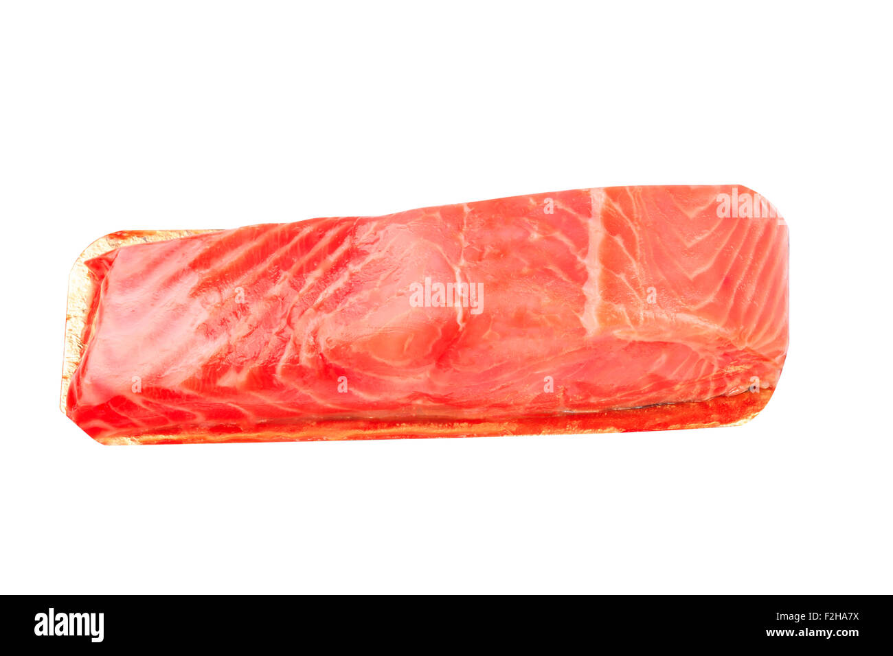 piece of red fish fillet isolated on white Stock Photo - Alamy
