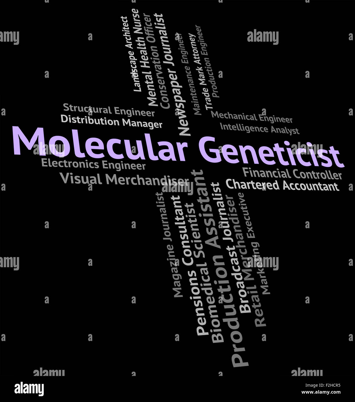 Molecular Showing Jobs Employee And Occupations Stock Photo