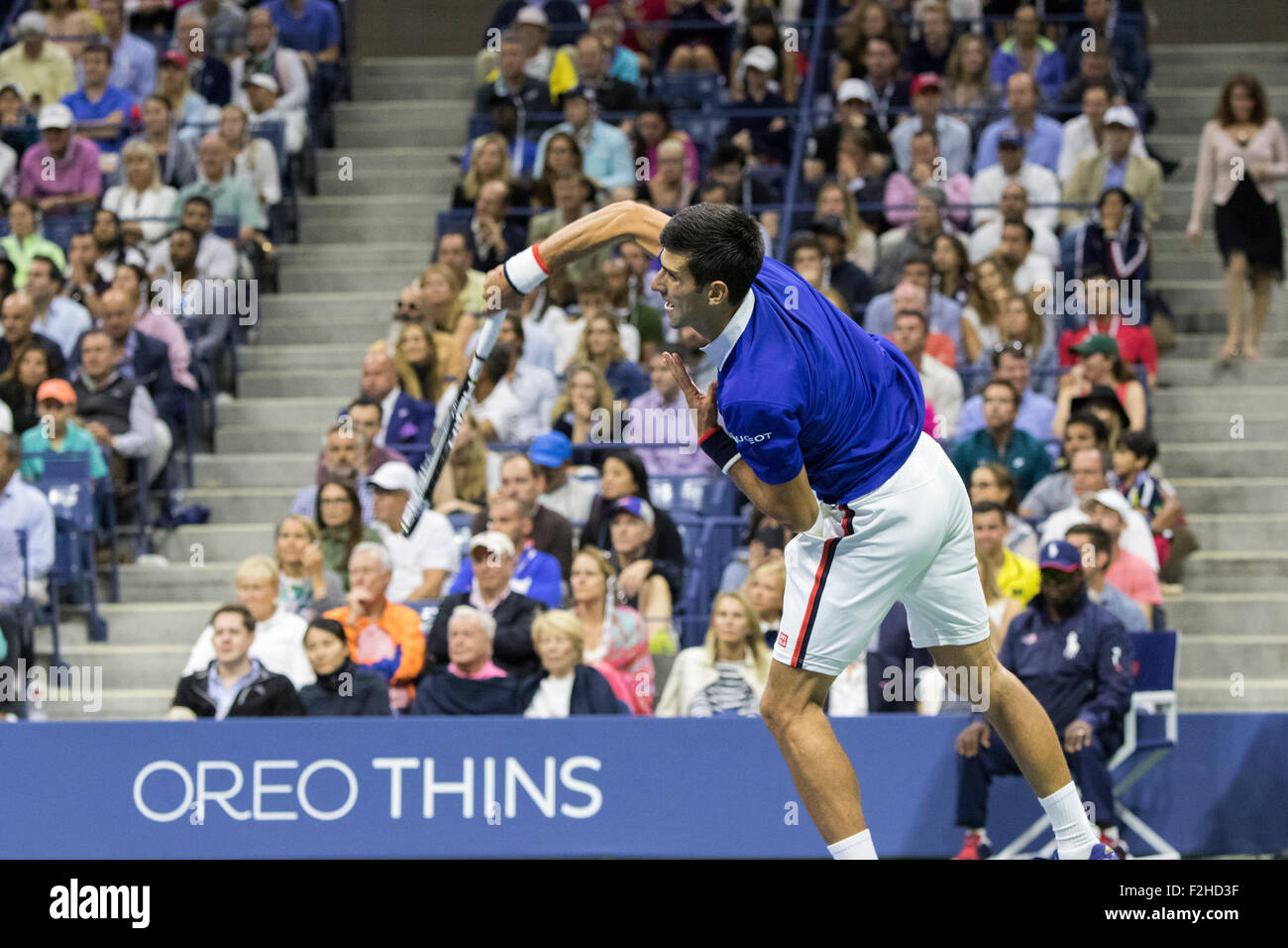 Novak Djokovic (SRB) winner of the Men's Final at the  2015 US Open Tennis Stock Photo