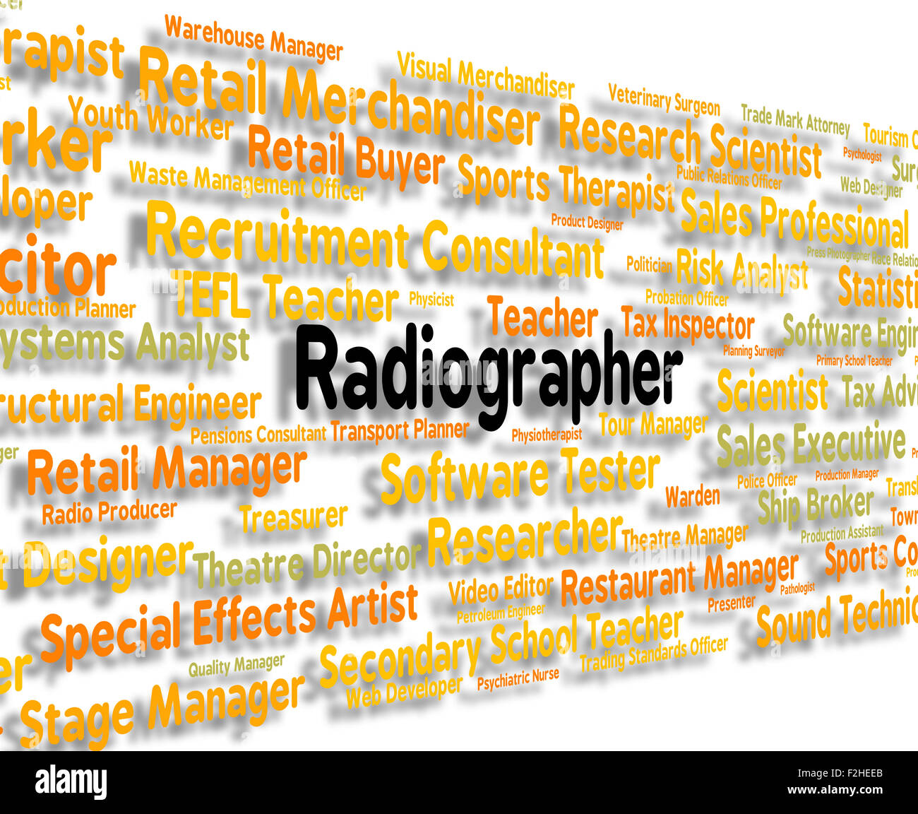 Radiographer Job Showing Occupations Jobs And Employee Stock Photo